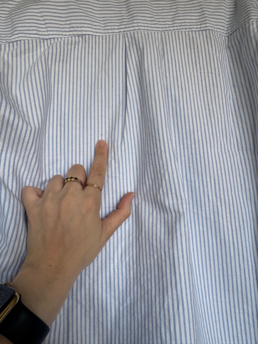 NWT! | EVERLANE Women’s The Boxy Oxford in White / Blue Stripe | Size XXS - Picture 10 of 16